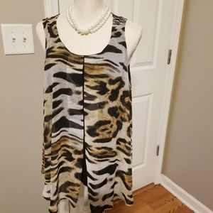 4/25 Roz and Ali leopard print blouse